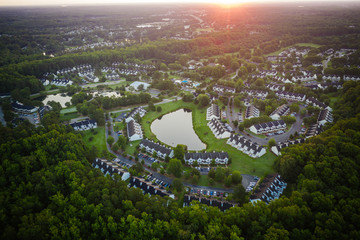 Aerial of Williamsburg Virginia - obrazy, fototapety, plakaty