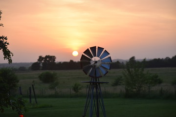 Windmill Sunset