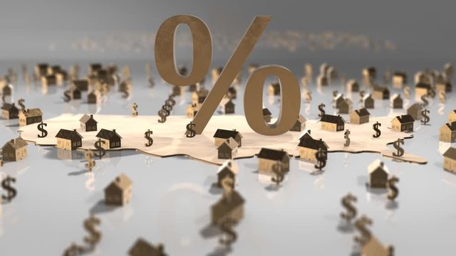 United States property tax and Mortgage loan interest rate of housing market