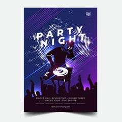 Night Party abstract template background