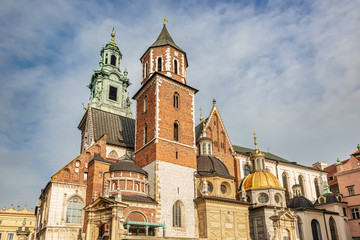 Fototapeta na wymiar Wawel Cathedral, Royal Castle area, Cracow, Poland.