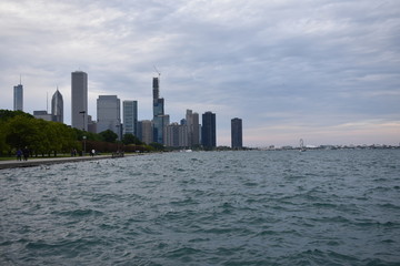 Obraz premium Chicago outside city buildings