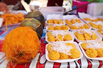 Thai sweet toddy palm cake