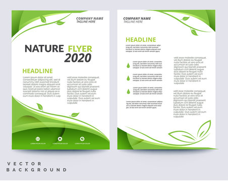 Business green brochure layout template