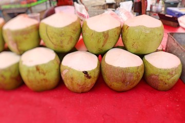 Coconut fruit at street food