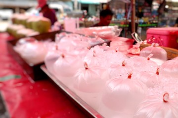 Coconut fruit at street food