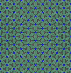 Mosaic floral endless allover background.