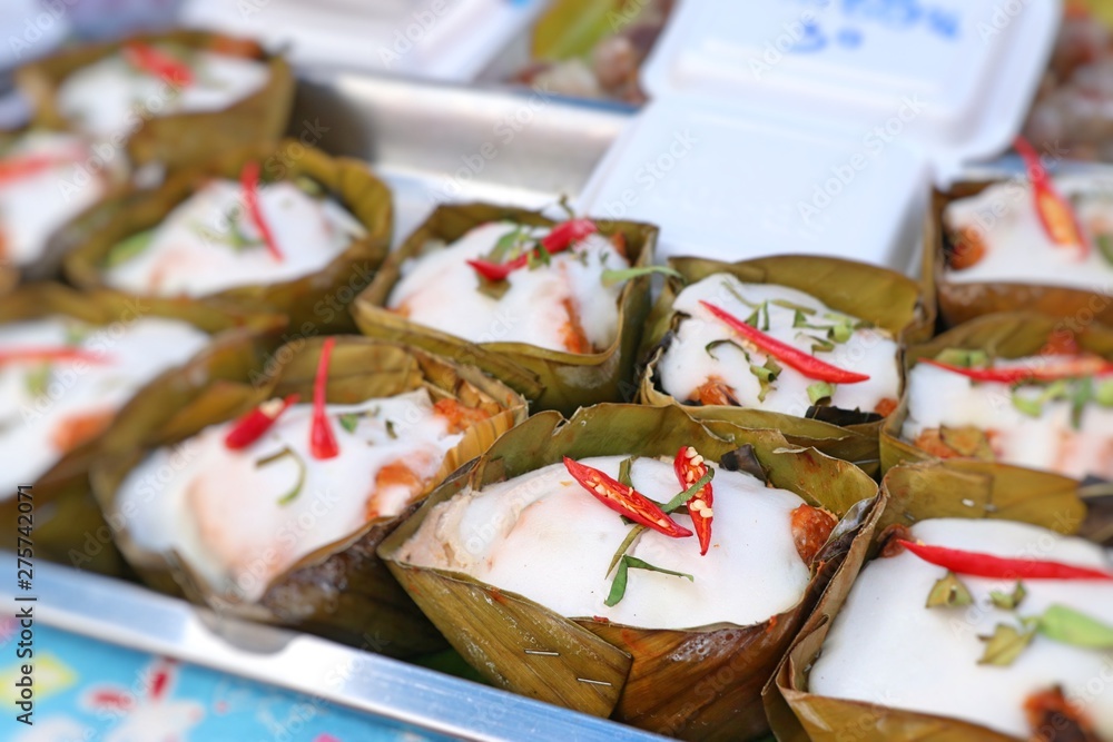 Canvas Prints steamed fish with curry paste