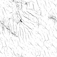 Grim grunge background black and white. Vector texture of cracks. Monochrome dirty surface. Vintage old pattern chipping.