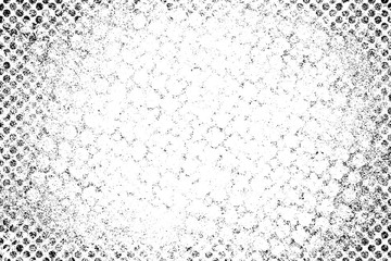 Grunge background black and white. Cracks, chips, scratches, dust texture. Abstract city wall. Dirty old surface. Vector vintage pattern.