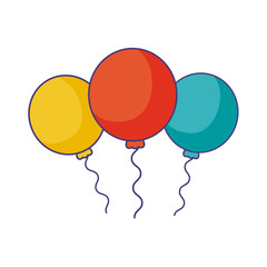 balloons air helium isolated icon