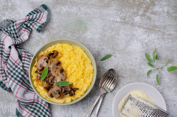 Boiled corn porridge