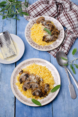 Boiled corn porridge