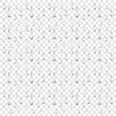 realistic water drop vectors on transparency background, banner element design, clear drop splash and rainy crystal illustration