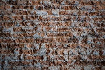 Wall texture background for Old Red bricks wall rough surface