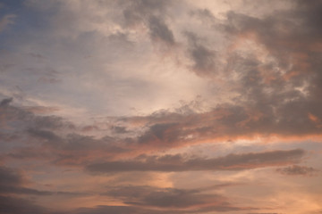 Evening sky with clouds background.