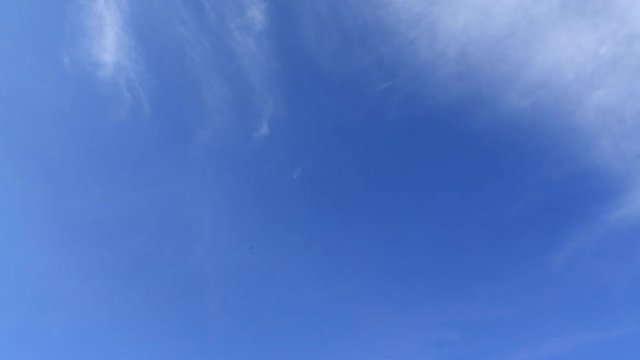 time lapse moving clouds and blue sky.
