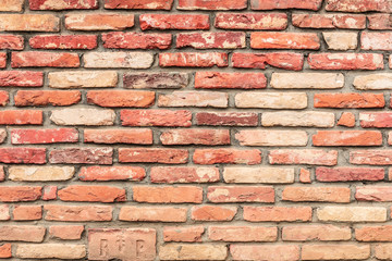Obraz premium Texture, brick, wall, it can be used as a background. Brick texture with scratches and cracks