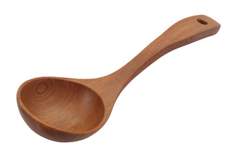 Wooden spoon isolated on white