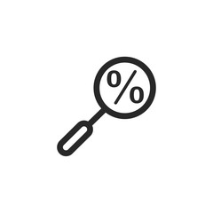 Percentage icon template black color editable. Discount symbol vector sign isolated on white background. Simple logo vector illustration for graphic and web design.