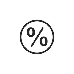 Percentage icon template black color editable. Discount symbol vector sign isolated on white background. Simple logo vector illustration for graphic and web design.