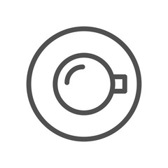 Coffee sign symbol. Line icon. Coffee break.