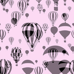 Balloons pattern. Suitable for printing on fabric and paper. Balloons illustration.