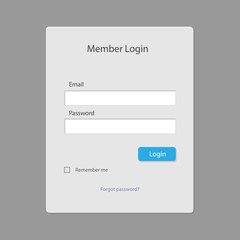 Login form page template