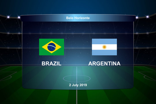 Brazil vs Argentina football scoreboard