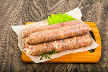 Natural sausages for grill