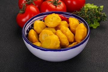 Tasty marinated patisson