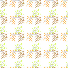 Leaves Pattern. Floral seamless pattern for wrapping, fabric, paper and wallpaper. Endless Background.