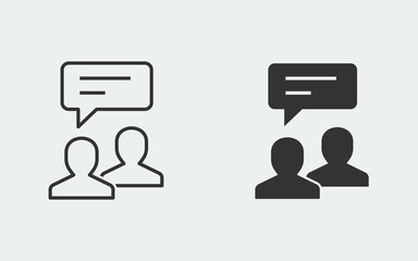 Online consultation vector icon for graphic and web design.