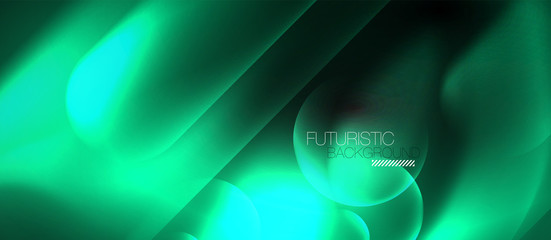 Neon glowing techno lines, hi-tech futuristic abstract background template