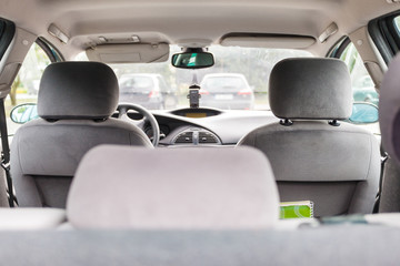 Interior of big car van