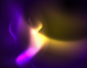 Shiny metallic neon waves vector design