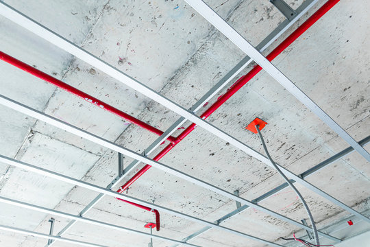 Structure of armstrong ceiling panels.and wiring pipes system.