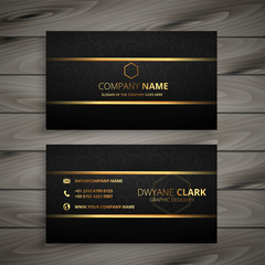black and gold premium business card design