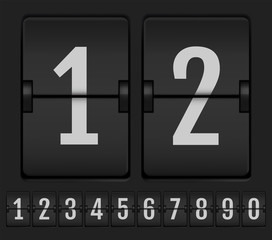 Numbers from Mechanical Scoreboard Alphabet.