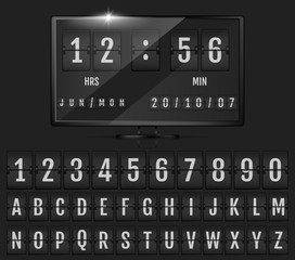 Flip table clock calendar and timer.