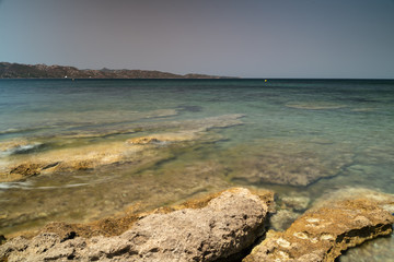 Fototapeta na wymiar Rocky coastline and beautiful sea in Corsica