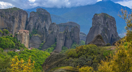 Roussanou monastery in Meteora valley