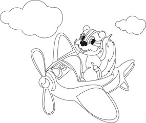 Белка на самолете