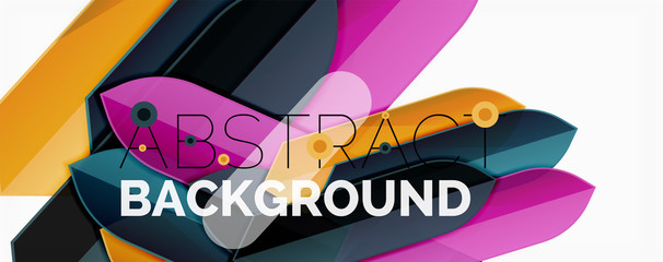 Geometric abstract background. Dynamic shapes composition