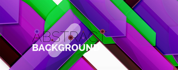 Fototapeta premium Abstract color lines dynamic background, modern material design style