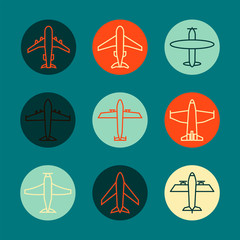 Plane icon set