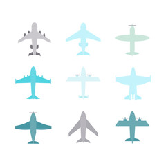 Obraz premium Plane icon set