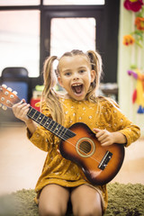 She is a guitar girl.