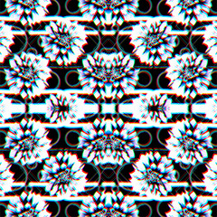 Beautiful symmetry - gentle seamless floral pattern. Modern, trendy and kitch textured background