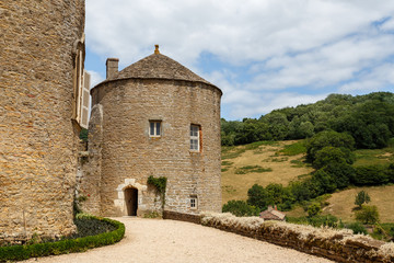 BERZE / FRANCE - JULY 2015: Park of medieval Berze castle, France